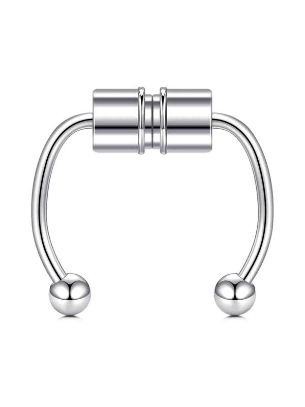 Unisex Punk Style Beaded Nose Ring, Trendy Magnetic Nose Ring Without Piercing, Fashionable Body Jewelry for Women & Men