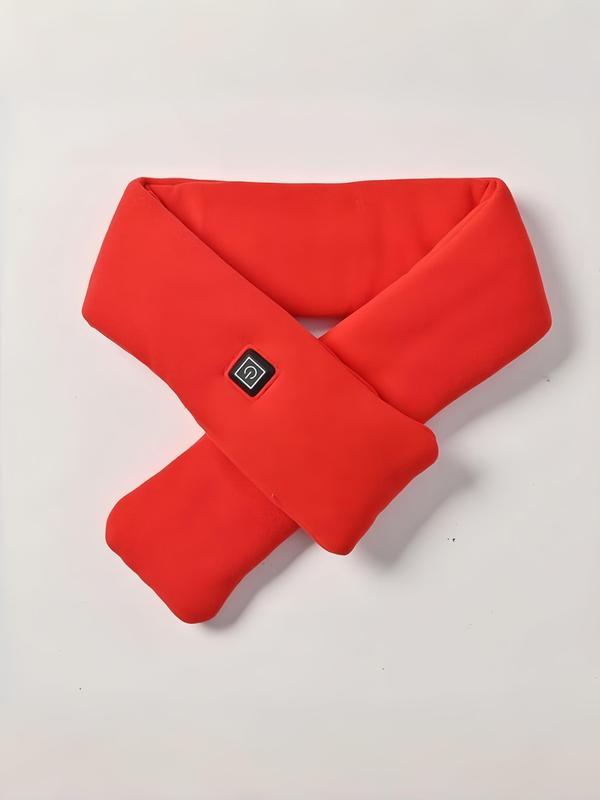 Solid Color USB Rechargeable Heated Scarf, 2024 New Style Unisex Casual Soft Warm Scarf for Fall & Winter, Fashion Accessories for Men & Women