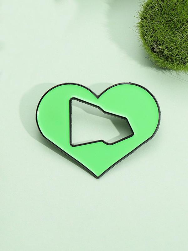Heart Shaped Brooch, Fashionable Clothes Accessories for Women & Men for Daily Clothing Decor, Enamel Pin Suitable for Backpacks, Jeans, Scarves, Hats Decoration