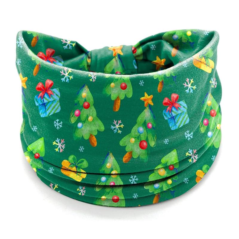 4pieces Christmas Headbands for Women - Snowflake Santa Snowman Xmas Tree Holiday Hair Bands, Festive Gift Hair Accessories