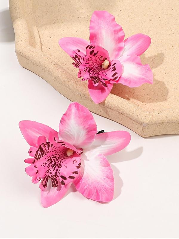 Boho Artificial Peony Flower Design Hair Clip, Fashionable Hair Accessories for Women & Girls, Casual Versatile Hair Accessories for Daily Wear