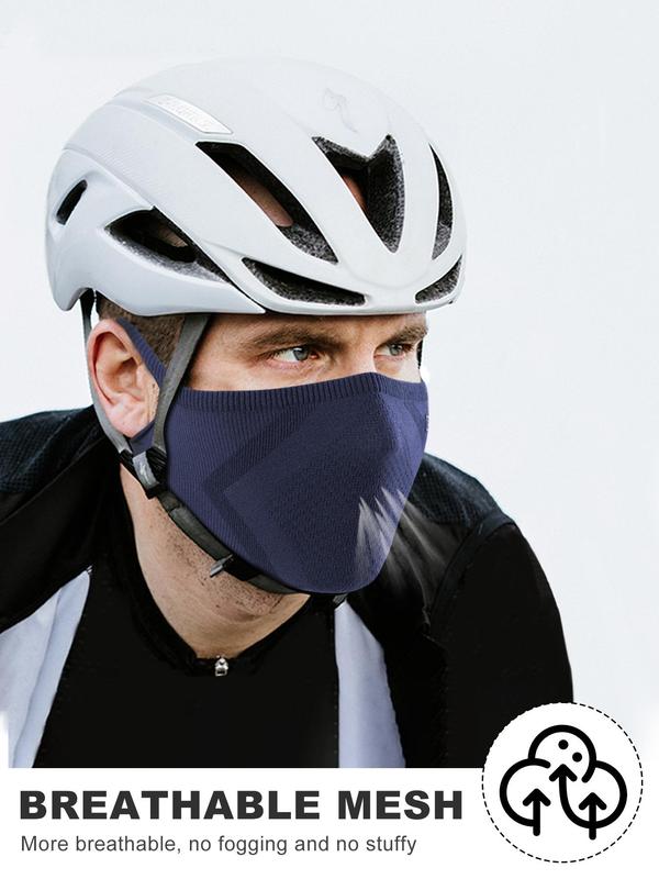 Fashion Letter Label Decor Face Mask, Windproof Breathable Elastic Face Cover, Reusable Outdoor Hiking Cycling Skiing Sports Half Mask Bandana Scarf for Men & Women