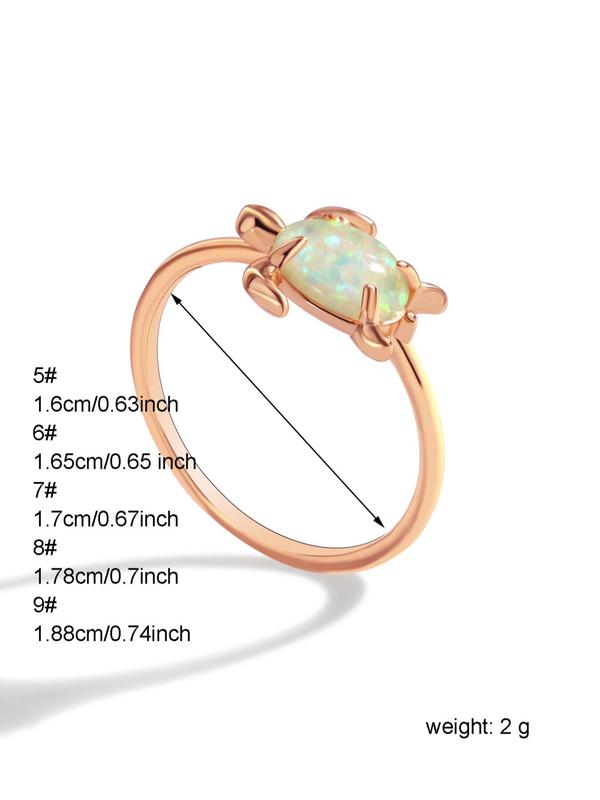Cute Turtle Design Ring, Fashionable Jewelry for Women & Girls, Fashion Jewelry for Party, Daily Clothing Decor, Trendy All-match & Exquisite Jewelry for Birthday Gift