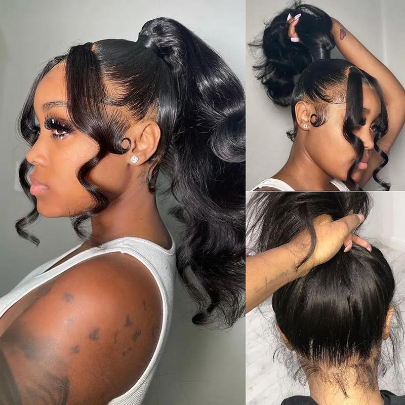 360 Full Lace Frontal Human Hair Wig Pre Plucked 30 Inch Brazilian Hair Body Wave 13x4 HD Transparent Lace Front Wigs For Women