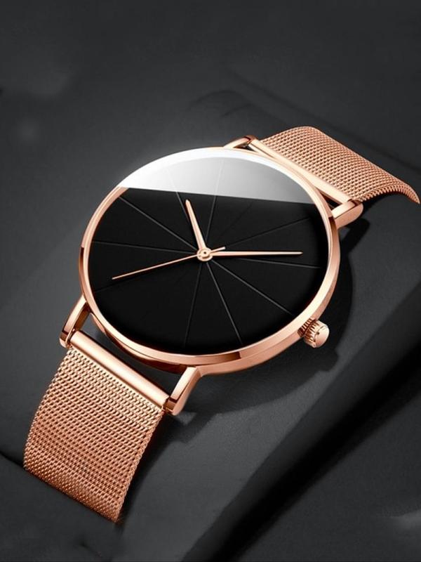 Men's Business Fashion Round Dial Analog Quartz Watch, with Box, Fashion Watch for Party, Daily Decor, Trendy All-match & Exquisite Watch for Birthday Gift