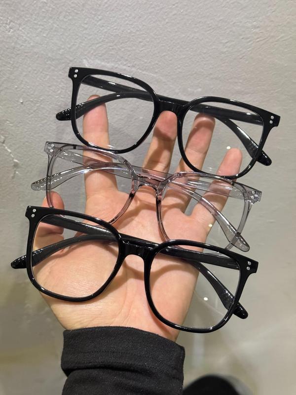 Basic Flat Frame Summer 2024 New Glasses for Party for Women & Men, Fashion Lightweight Eyeglasses for Clothing Decor, Perfect for Back To School Student Daily Use