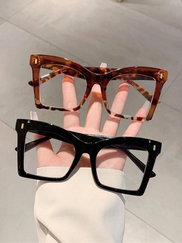 Simple Eyeglasses for Everyday Use, Basic Cat Eye Frame Fashion Eyeglasses for Women & Men, Fashion Eyeglasses for Work, Daily Clothing Decor, Perfect for Student Daily Use