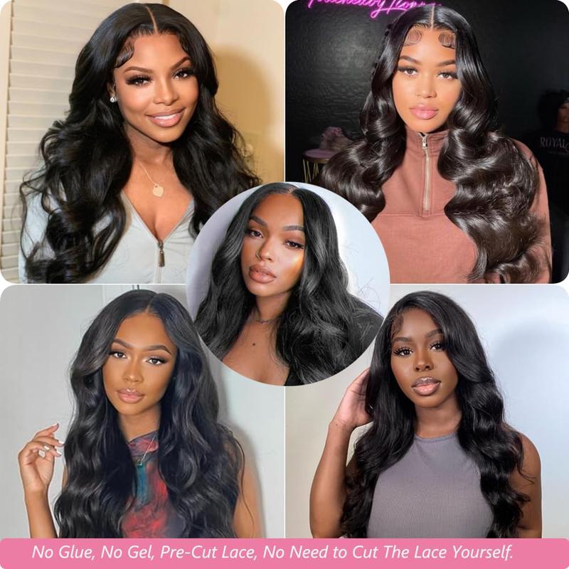 180% Density Glueless Wig Human Hair Pre Cut Lace Wig 5x5 6x4 7x5 9x6 Body Wave Lace Closure Human Hair Wig For Women Remy Hair Brazilian Hair Wigs