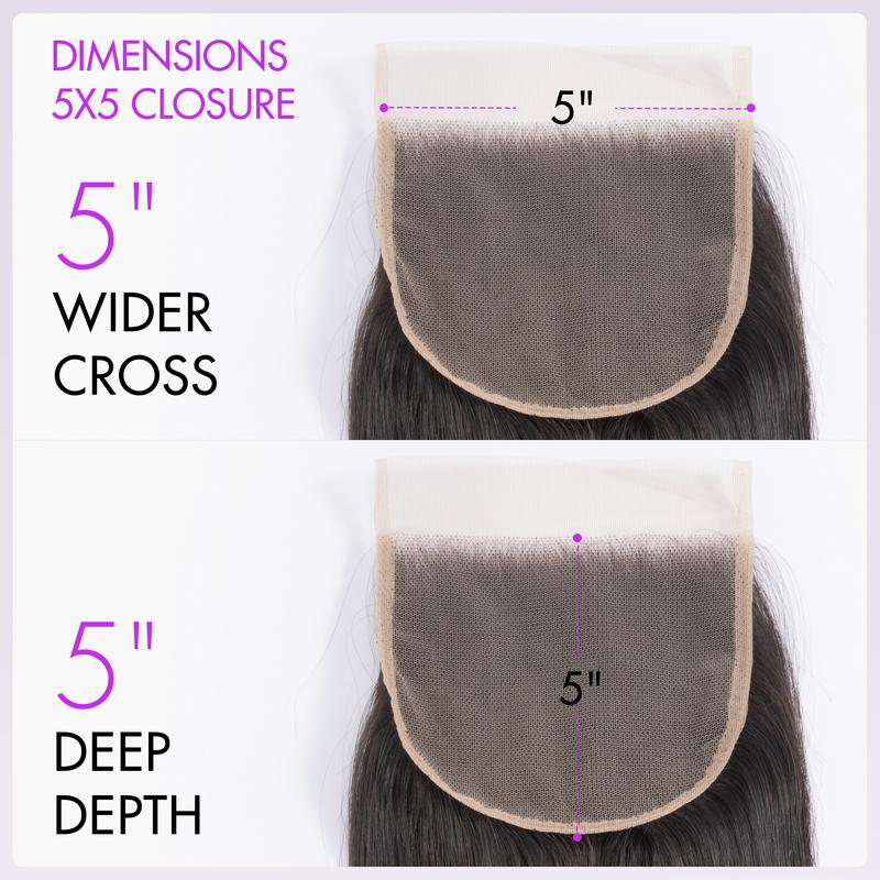 LUVME Upgraded 13A 100%  Virgin Remi Human Hair (100+ -5g) Dye. Perm. High-End Salon Hair Body Wave Deep Wave Silky Straight Bundle S+
