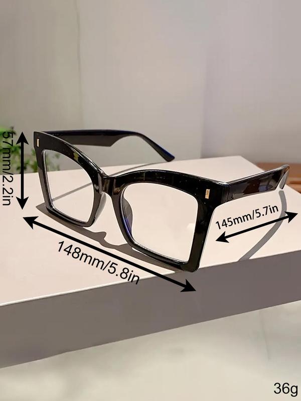 Simple Eyeglasses for Everyday Use, Basic Cat Eye Frame Fashion Eyeglasses for Women & Men, Fashion Eyeglasses for Work, Daily Clothing Decor, Perfect for Student Daily Use
