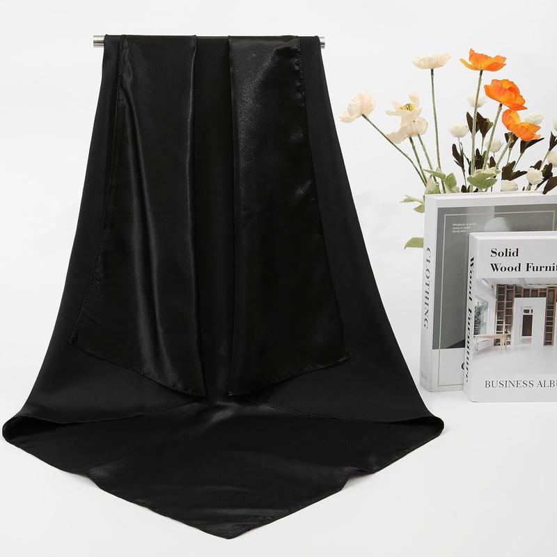 Large Satin Square Head Scarf - 2count Silk Like Head Scarves Square Satin Hair Scarf  for Women