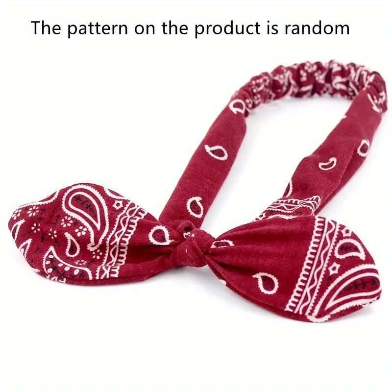 Boho Style Printed Headband (6 Counts set), Soft Elastic Headband, High Elastic Hair Styling Tool for Women & Girls