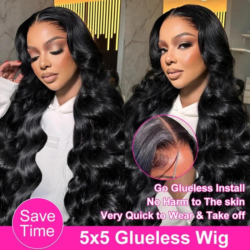180% Density Glueless Wig Human Hair Pre Cut Lace Wig 5x5 6x4 7x5 9x6 Body Wave Lace Closure Human Hair Wig For Women Remy Hair Brazilian Hair Wigs