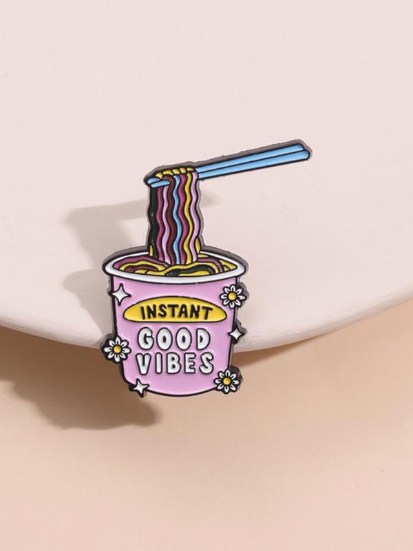 Creative Letter Design Brooch, Cute Food Design Brooch, Fashion Accessories for Women & Men, Trendy All-match & Exquisite Brooch for Birthday Gift