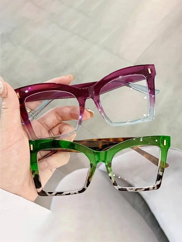 Simple Eyeglasses for Everyday Use, Basic Cat Eye Frame Fashion Eyeglasses for Women & Men, Fashion Eyeglasses for Work, Daily Clothing Decor, Perfect for Student Daily Use