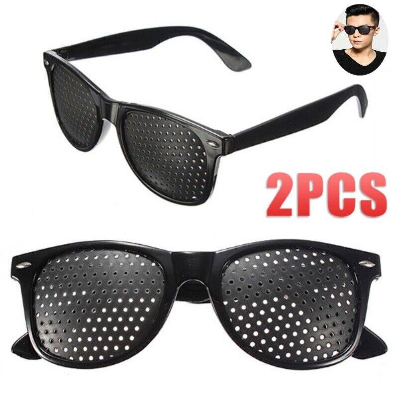 2PC Small hole Glasses Eyes Correction Exercise Eyesight Care Improvement Unisex