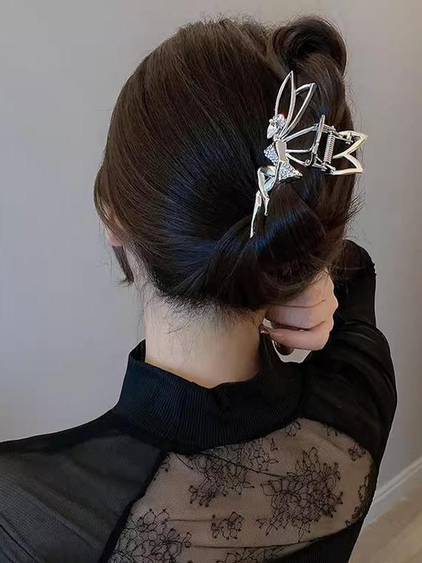 Elegant Rhinestone Decorated Fairy Design Hair Claw, Fashionable Hair Accessories for Women & Girls, Trendy All-match & Exquisite Hair Accessories for Daily Use