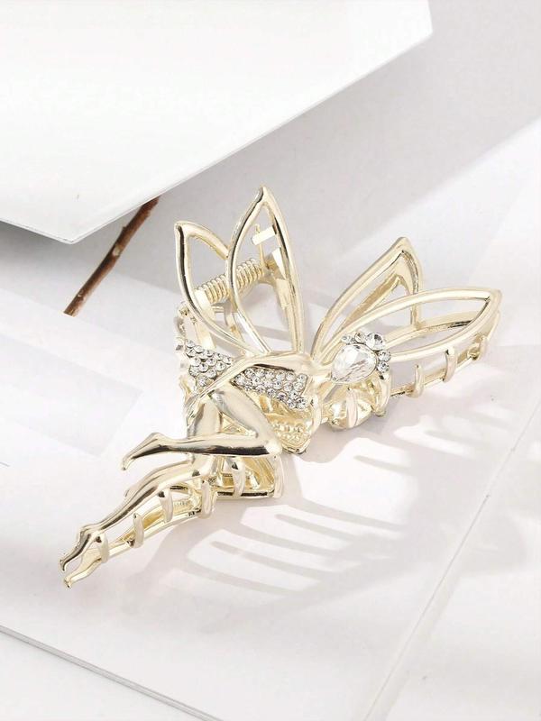 Elegant Rhinestone Decorated Fairy Design Hair Claw, Fashionable Hair Accessories for Women & Girls, Trendy All-match & Exquisite Hair Accessories for Daily Use