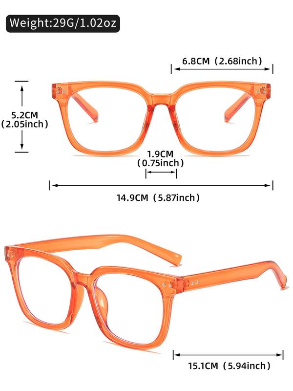 Vintage Square Frame Eyeglasses, Trendy Casual Eyeglasses for Women & Men, Fashion Eyeglasses for Work, Daily Clothing Decor, Perfect for Student Daily Use