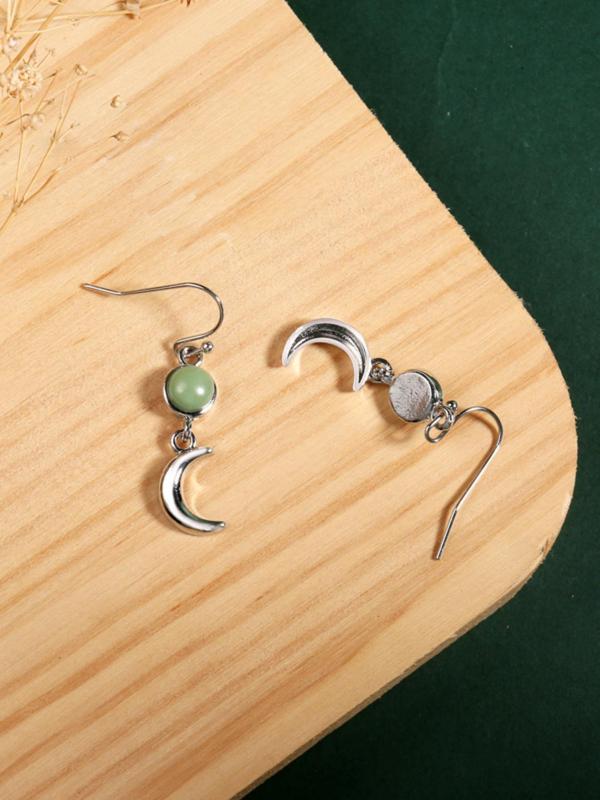 Fashion Moon & Star Design Dangle Earrings, Elegant Ear Jewelry for Women, Trendy All-match & Exquisite Jewelry for Gift