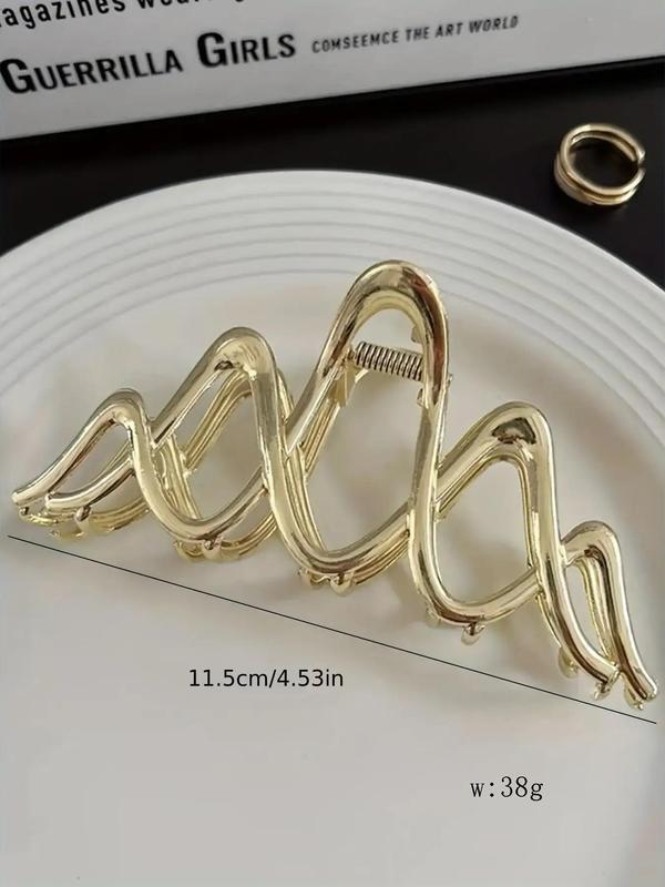 Simple Fashion Alloy Hair Claw, Casual Versatile Hair Accessories for Women & Girls, Minimalist Headwear Suitable for Thick Hair, Fashion Hair Accessories for Party, Daily Clothing Decor