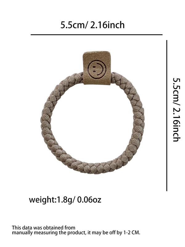 Minimalist Solid Color Hair Tie Set, Casual Simple Hair Accessories for Women & Girls, Minimalist Headwear Suitable for Thick Hair