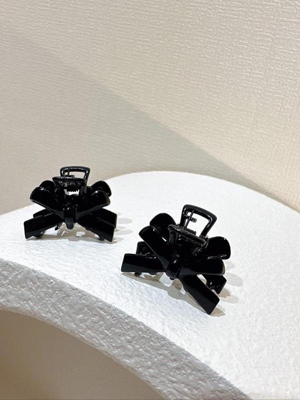 Cute Bow Decor Hair Claws, Sweet Mini Hair Claws, Small Claw Clips, Fashionable Hair Accessories for Women & Girls, Lovely Hairwear for Daily Used