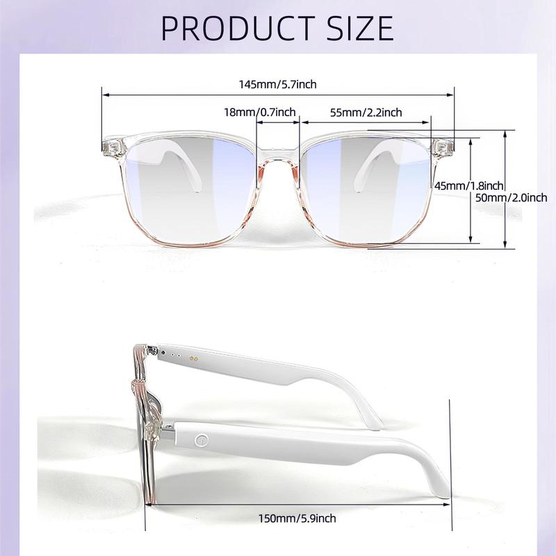LIFEBEE Smart Glasses, Fashionable Wireless Glasses with Speaker, Bluetooth-compatible Smart Glasses for Men & Women, Gift for Friend & Lover