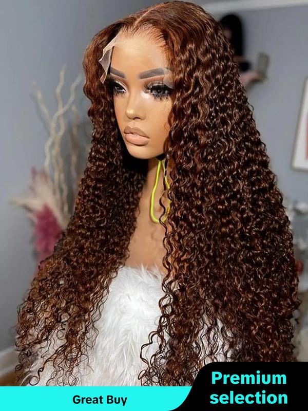 26 Inch Fashionable Plain Color Long Curly Wigs for Women, Gorgeous Fluffy Wigs with Baby Hair Bangs, Synthetic Wigs for Party, Daily Use