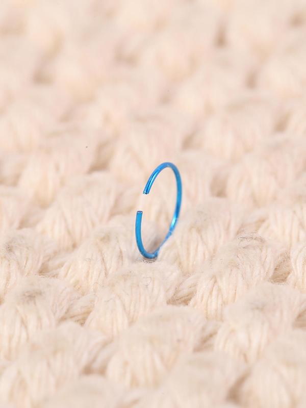 Simple Stainless Steel Nose Ring, 1 Set Fashionable Body Jewelry for Women & Men, Summer Trendy All-match & Exquisite Jewelry for Birthday Gift
