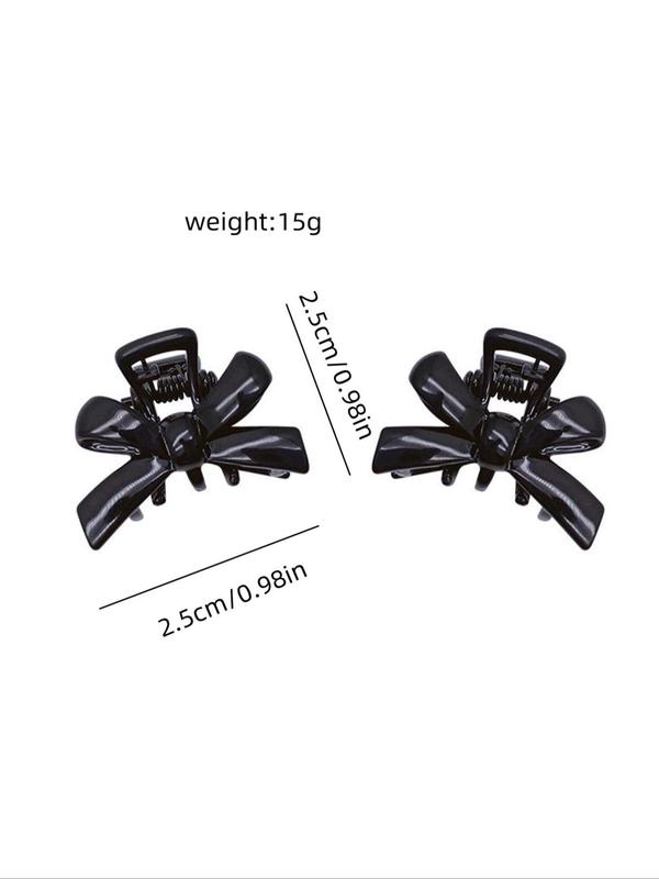 Cute Bow Decor Hair Claws, Sweet Mini Hair Claws, Small Claw Clips, Fashionable Hair Accessories for Women & Girls, Lovely Hairwear for Daily Used