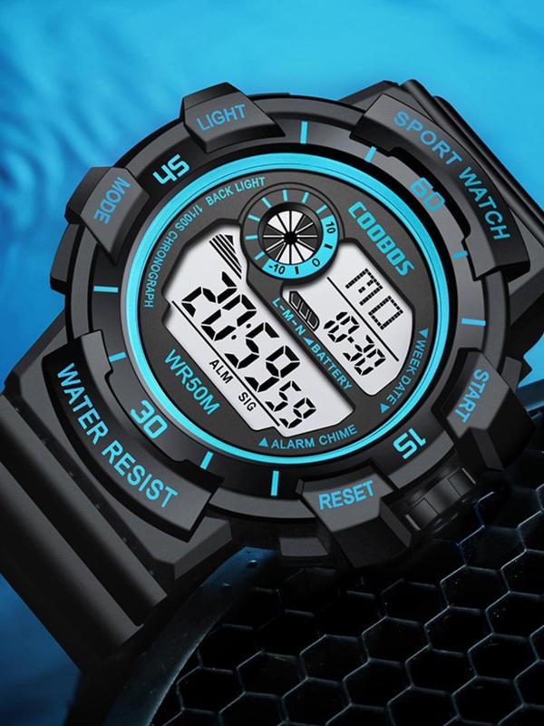Men's Sport Digital Watch, Fashionable Digital Watch with Luminous Dial, Waterproof Watch for Men, Perfect for Students and Outdoor Sports