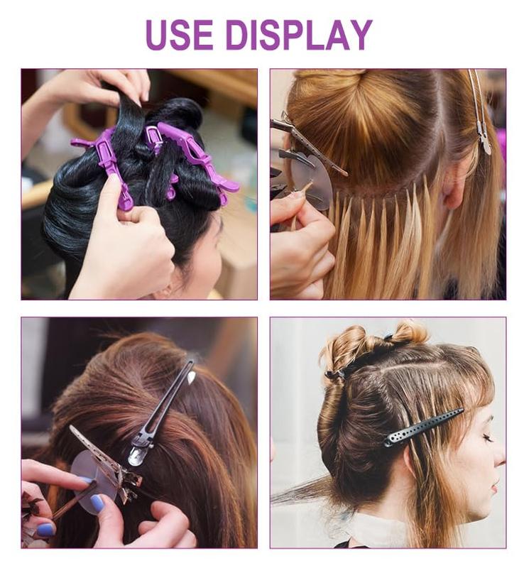 AISI HAIR New 1Pcs Professional Anti-Slip Crocodile Clip - Salon Styling Hair Clip for Thick & Long Hair - Dyeing & Hair Care Partitioning Clip