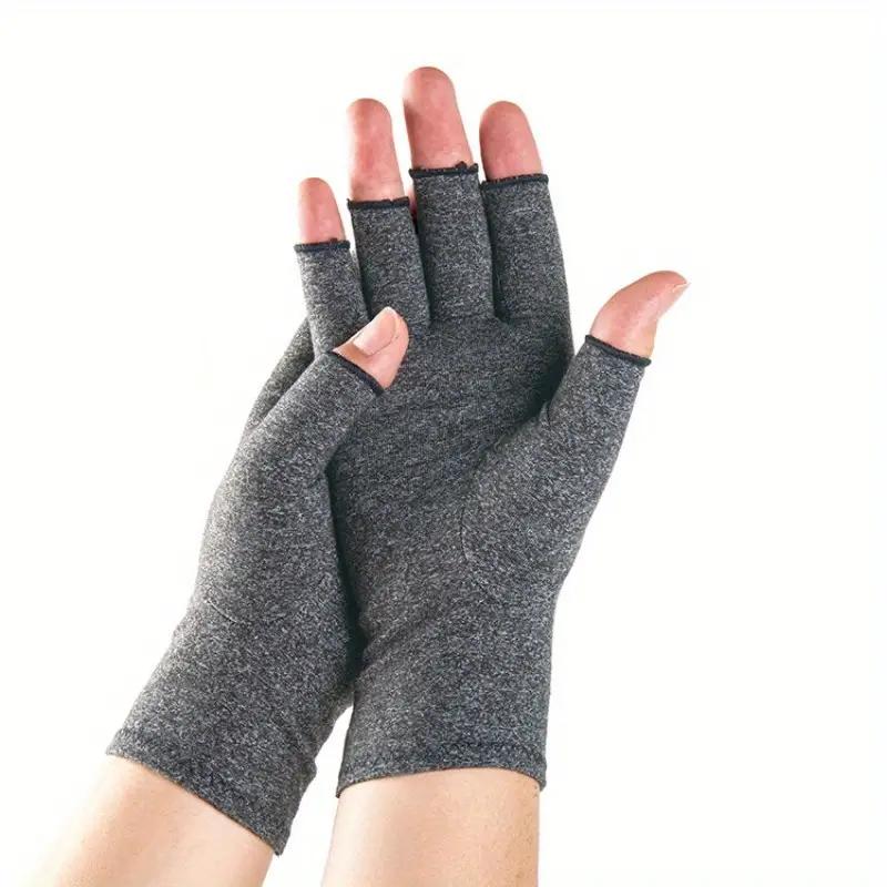 Premium Compression Gloves for Arthritis Relief - Breathable Cotton Blend, Fingerless Design for Men and Women