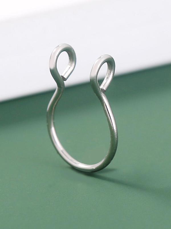 Fashionable Non-pierced Earrings & Nose Rings Set, Cute Rhinestone Decor Earrings & Nose Rings, Body Jewelry for Women & Men, Trendy All-match & Exquisite Jewelry for Birthday Gift