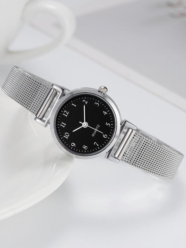 Women's Fashion Round Dial Analog Quartz Watch, Fashion Watch for Party, Daily Clothing Decor, Trendy All-match & Exquisite Watch for Birthday Gift with Box