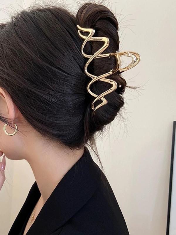 Simple Fashion Alloy Hair Claw, Casual Versatile Hair Accessories for Women & Girls, Minimalist Headwear Suitable for Thick Hair, Fashion Hair Accessories for Party, Daily Clothing Decor