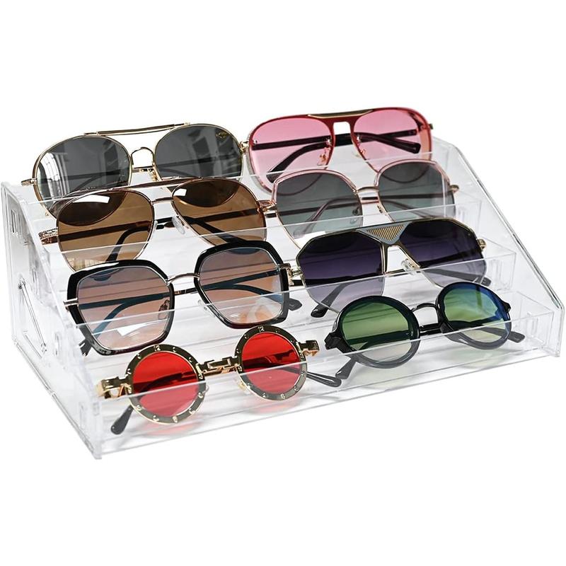 Sunglasses Organizer - Clear Eyeglasses Display - Eyeglasses Storage - Essential Oils Holder(4 Layer)