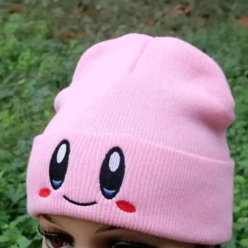 Kirby Anime Beanie Adult Size Anime Hat Accessory Pink Unisex