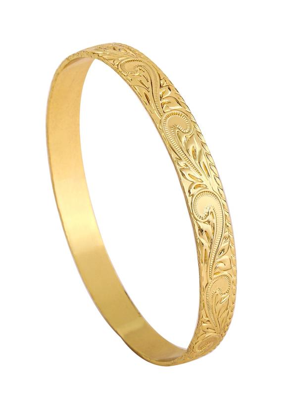 Vintage Style Plant Pattern Embossed Bangle, Fashionable Copper Alloy Jewelry for Women, Elegant All-match Fashion Accessories for Daily Wear