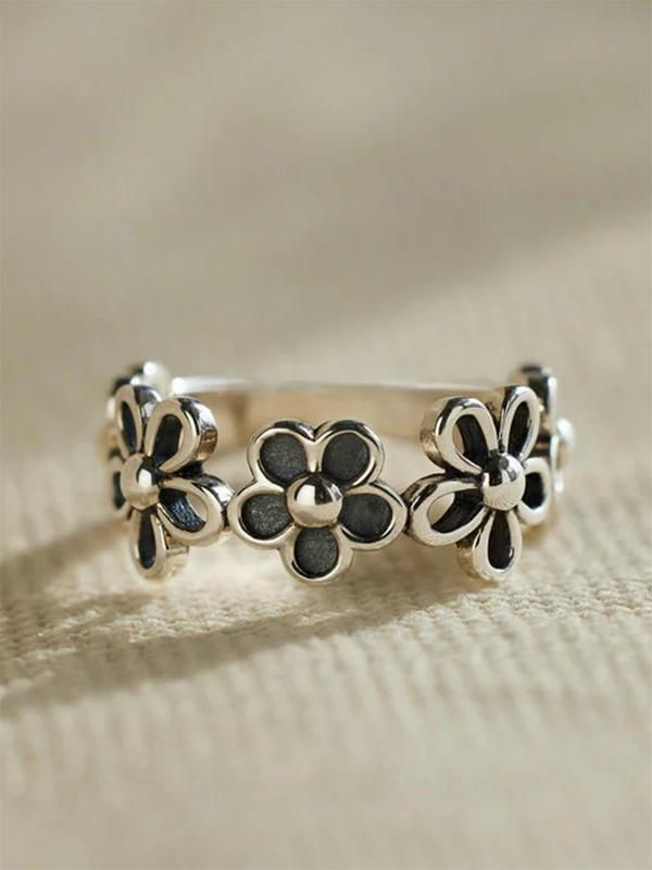 Fashion Flower Design Ring, Elegant Women's Accessories for Wedding & Engagement, Casual Jewelry for Party, Daily Decor, Trendy All-match & Exquisite Jewelry for Birthday Gift