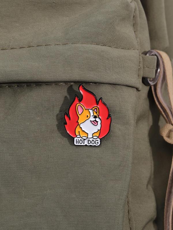 Cute Cartoon Animal Design Brooch, 5 Counts Fashion Alloy Badge for Daily Clothing Decor, Trendy All-match & Exquisite Brooch for Birthday Gift