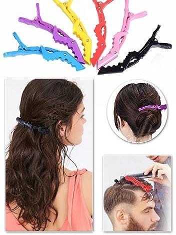 AISI HAIR New 1Pcs Professional Anti-Slip Crocodile Clip - Salon Styling Hair Clip for Thick & Long Hair - Dyeing & Hair Care Partitioning Clip