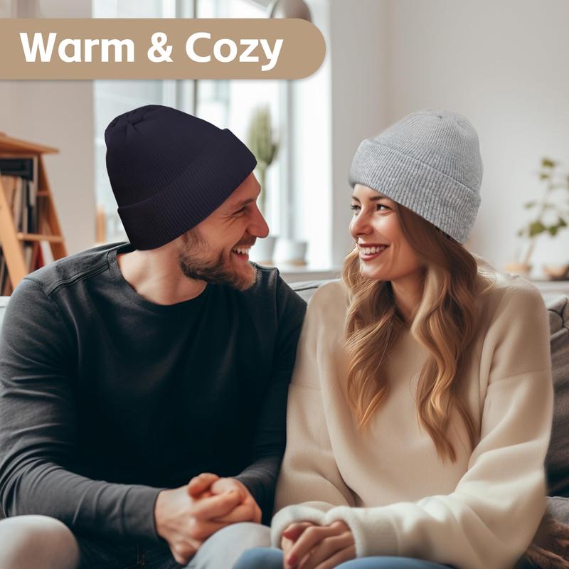 Cozy Satin-Lined Winter Beanie with Silk Lining - Stylish Slouchy Ski Hat for Women and Men - Warm Unisex Cuffed Beanie