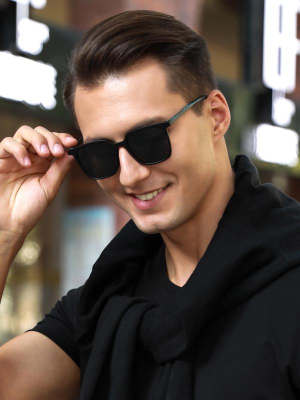 1 Pair Men's Classic Casual Square Frame Sunglasses, Outdoor Sports Cycling Glasses, Sunglasses for Everyday Use
