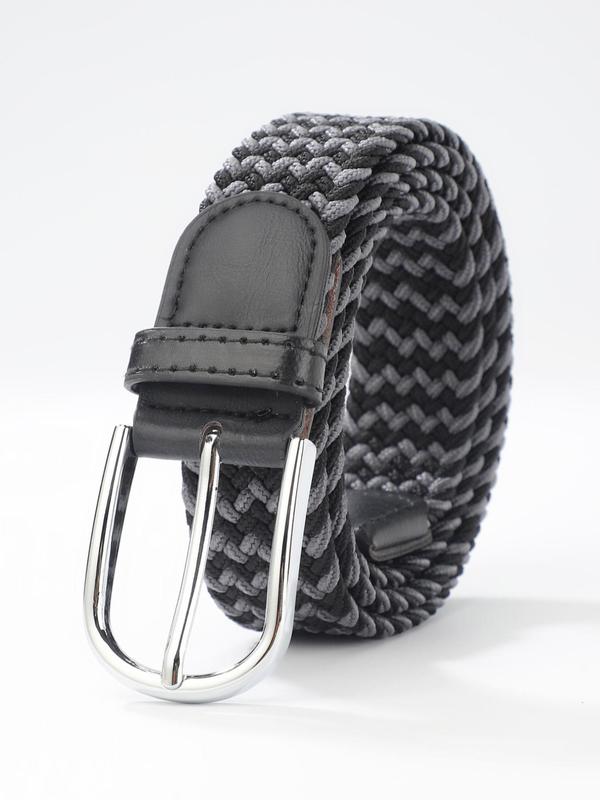 Braid Design Woven Belt, Adjustable Elastic Waistband for Jeans, Fashion Belt for Daily Clothing Decor, Trendy All-match & Exquisite Belt for Birthday Gift