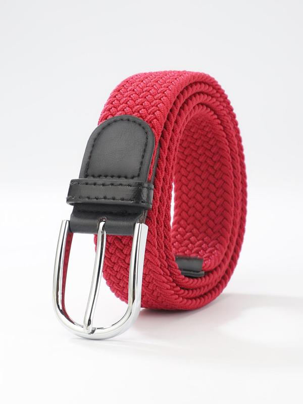 Braid Design Woven Belt, Adjustable Elastic Waistband for Jeans, Fashion Belt for Daily Clothing Decor, Trendy All-match & Exquisite Belt for Birthday Gift
