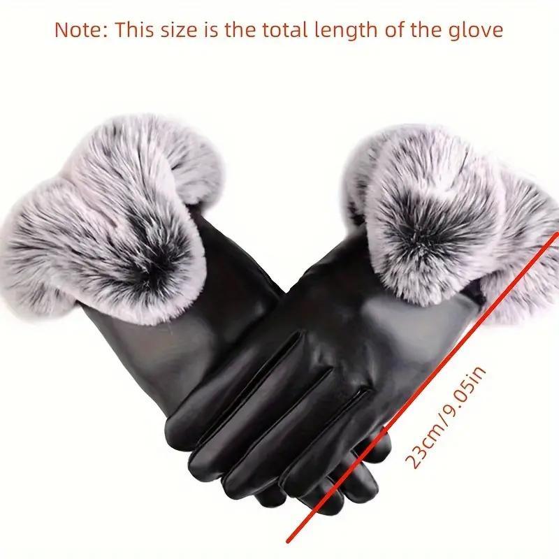 Women's Solid Color Touch Screen Thermal Gloves, Non-slip Waterproof Ski Gloves, Thickened Warm Outdoor Cycling Gloves, Sports & Outdoor Accessories, Christmas Gift