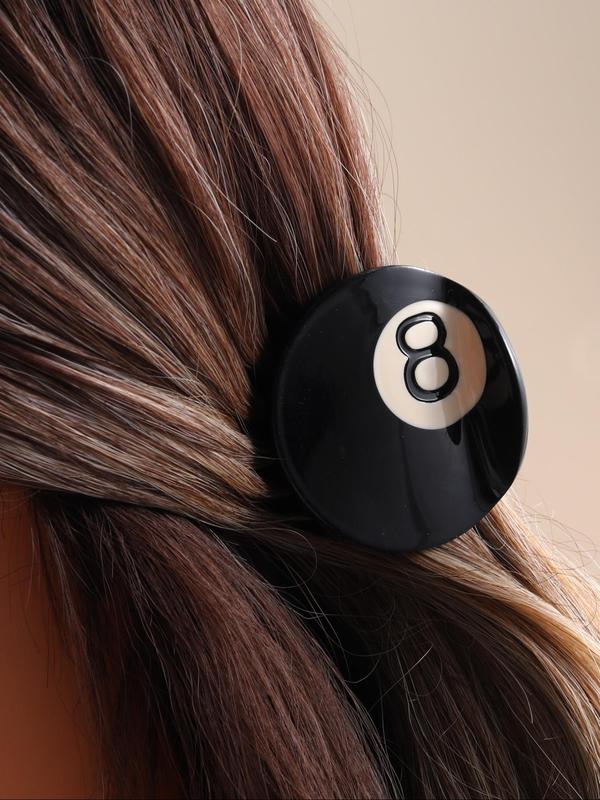 Women's Street Style 8 Ball Design Hair Claw, Casual Trendy Hair Claw, Fashionable Hair Accessories for Daily & Party Decoration