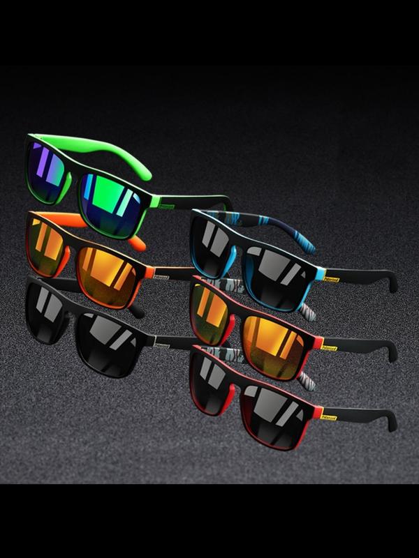 Unisex Fashionable Tinted Lens Sunglasses,6 Pairs Trendy Casual Designer Sunglasses for Everyday Use, Fashion Accessories for Outdoor Activities
